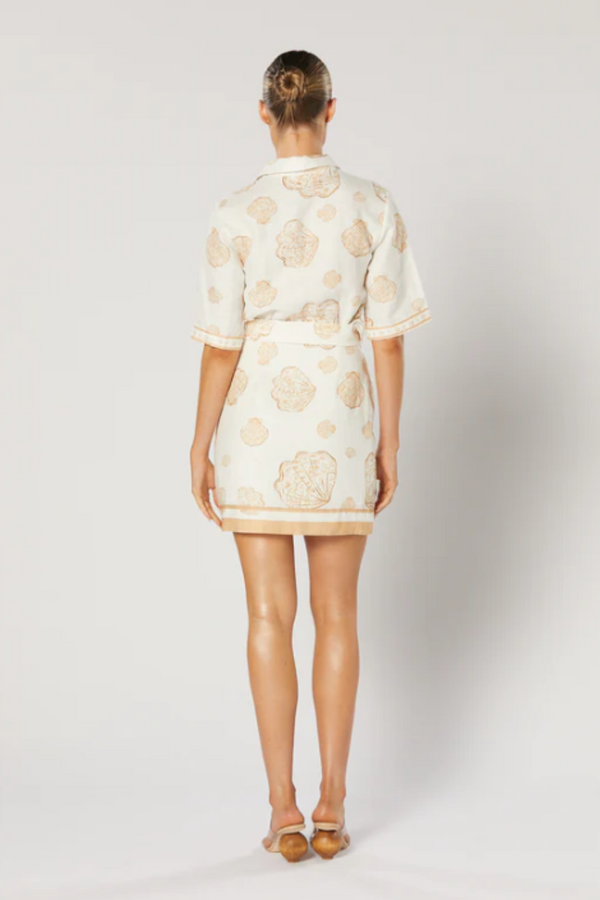 Coralia Short Dress - Shell Print