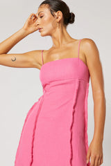 Siesta Raw Maxi Dress - Pink