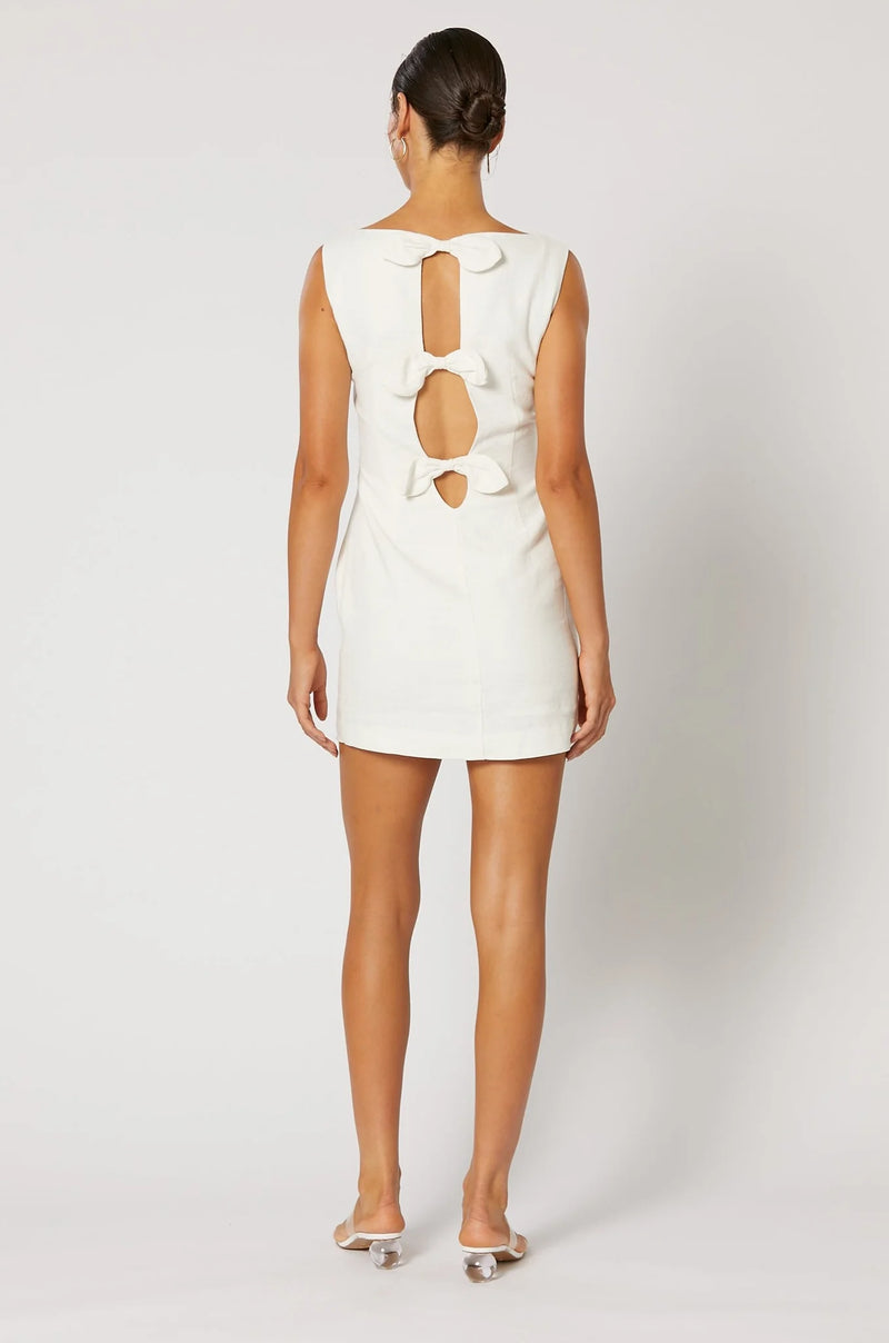 Siesta Short Dress - White