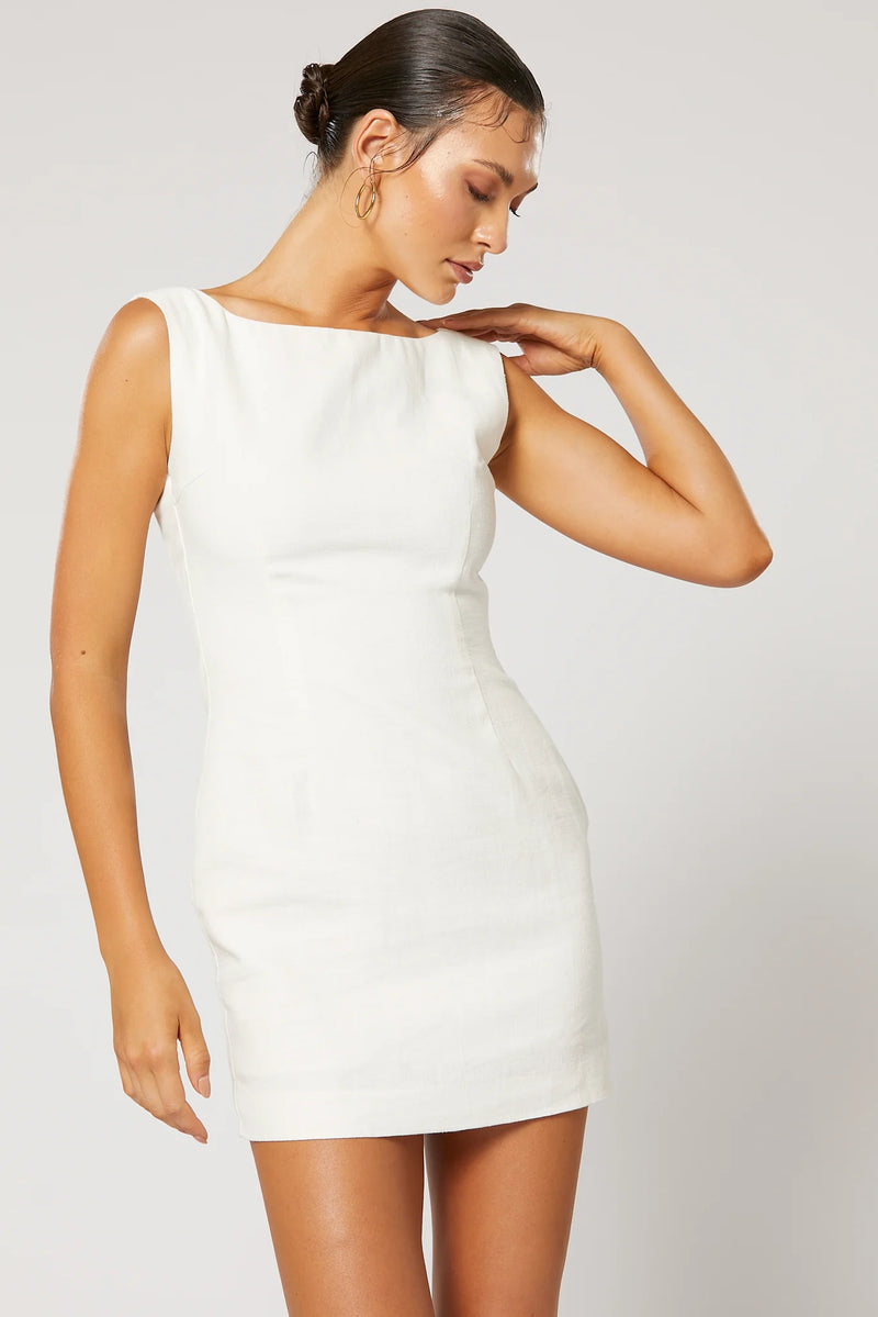 Siesta Short Dress - White