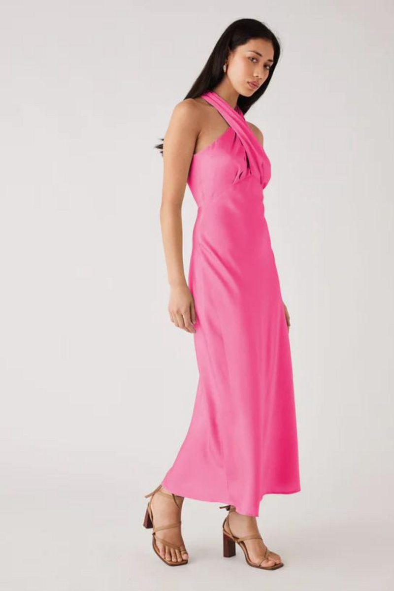 Paris Midi Dress - Pink