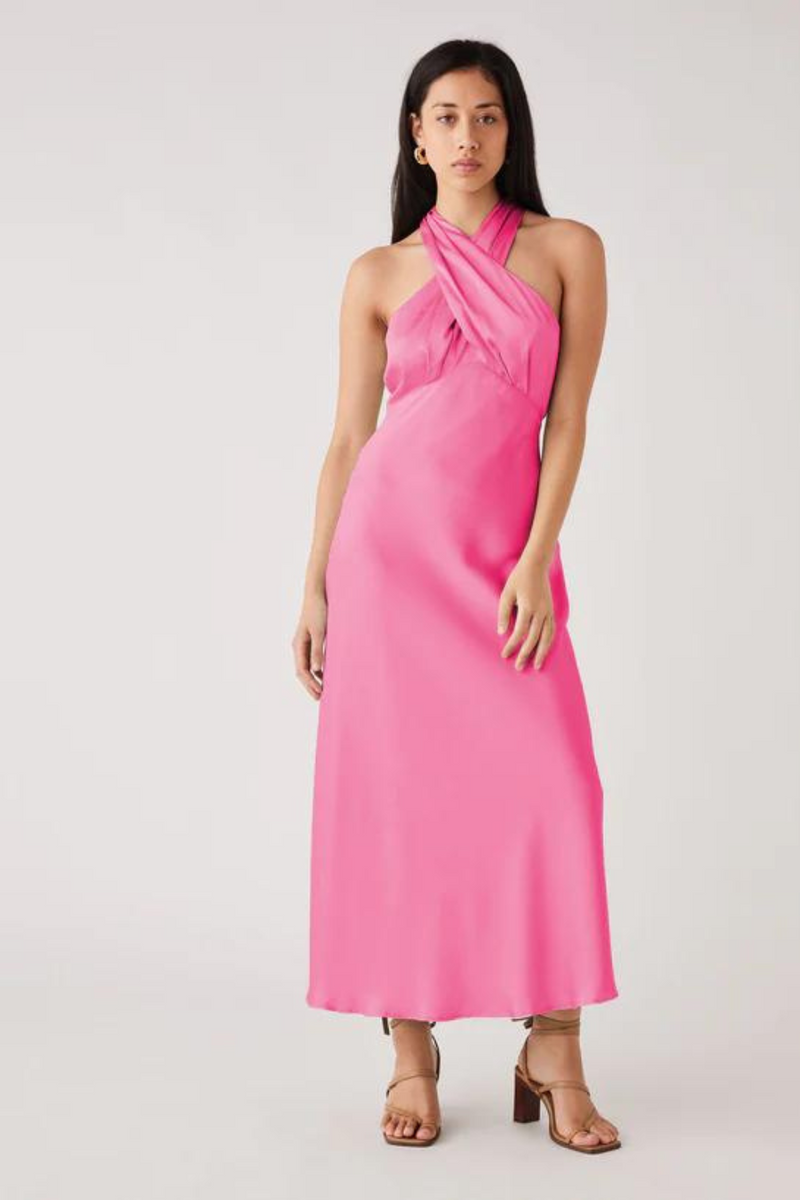 Paris Midi Dress - Pink