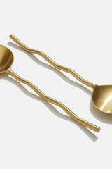 Wave Salad servers- Gold