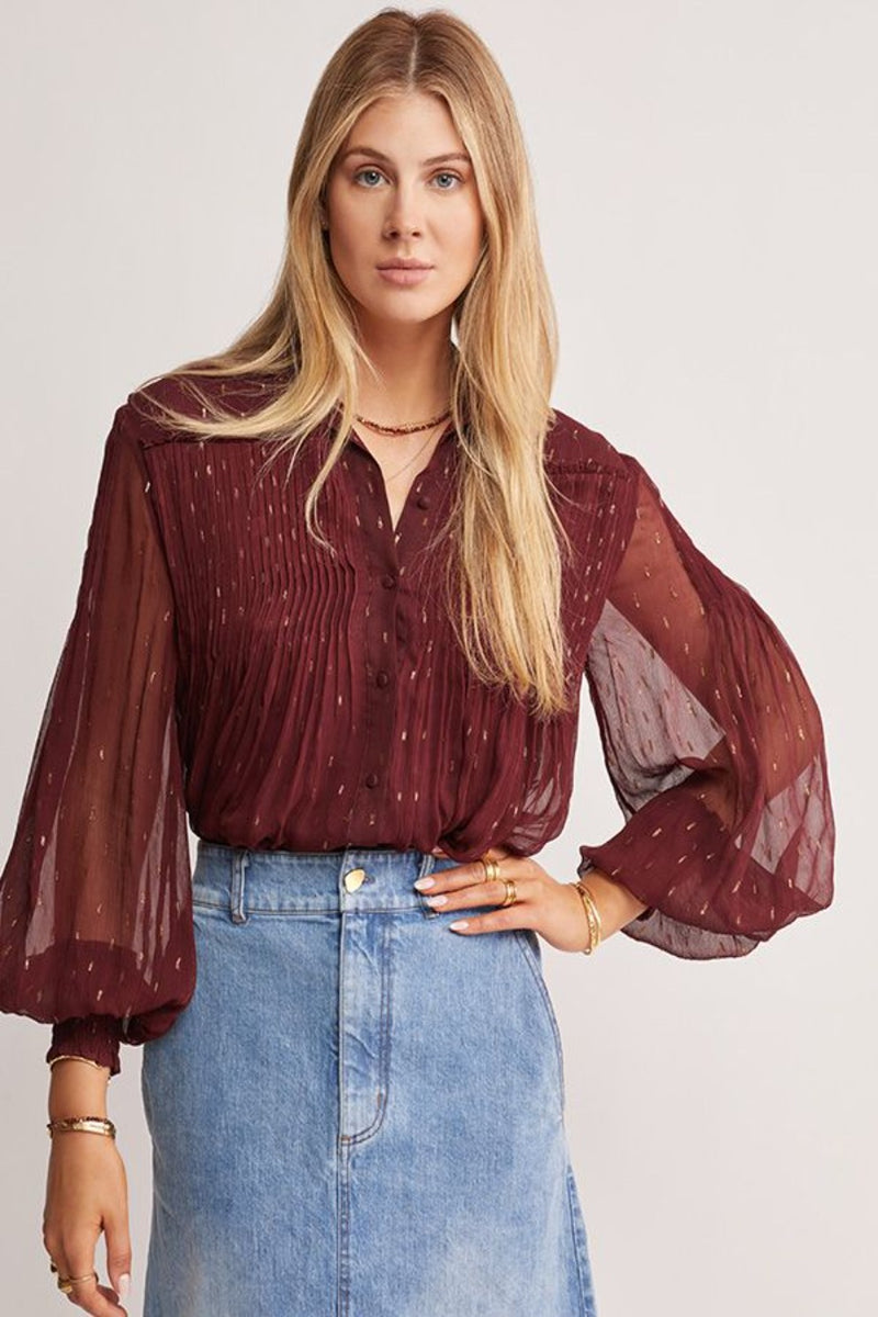 Abloom Blouse - Wine