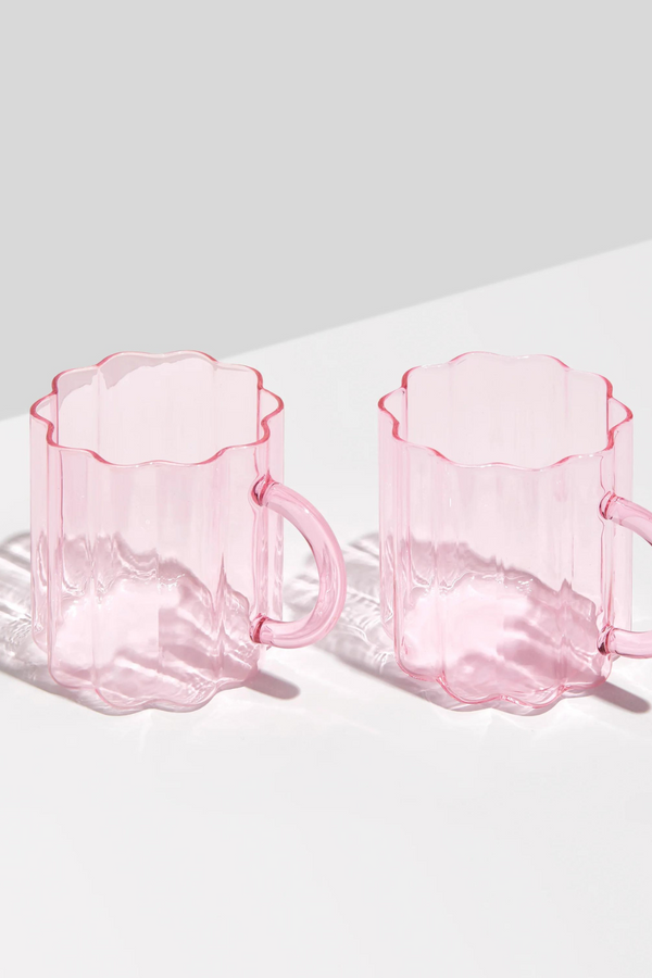 TWO x WAVE MUGS - PINK