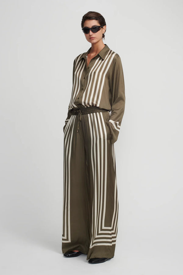 Empress Pant - Moss Stripe