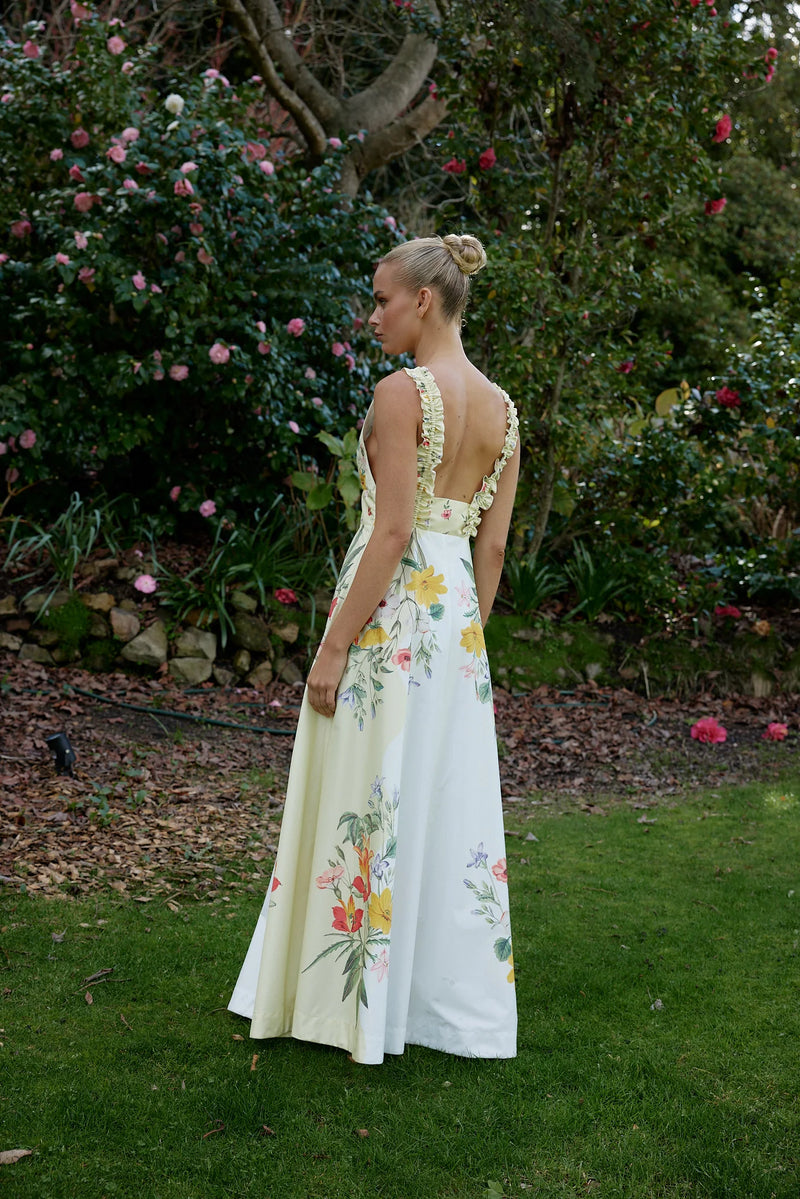 BETTY DRESS IN BUTTERMILK FLEUR