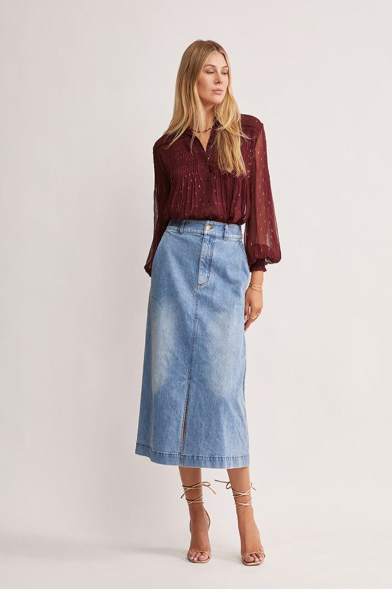 Abloom Blouse - Wine