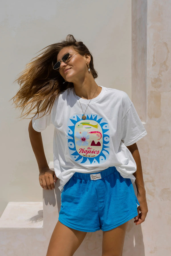Marlin Fish Oversized T-Shirt | White