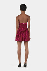 CORDELIA MINI DRESS - MAGENTA FLORAL