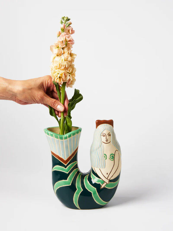 Green Mermaid Vase