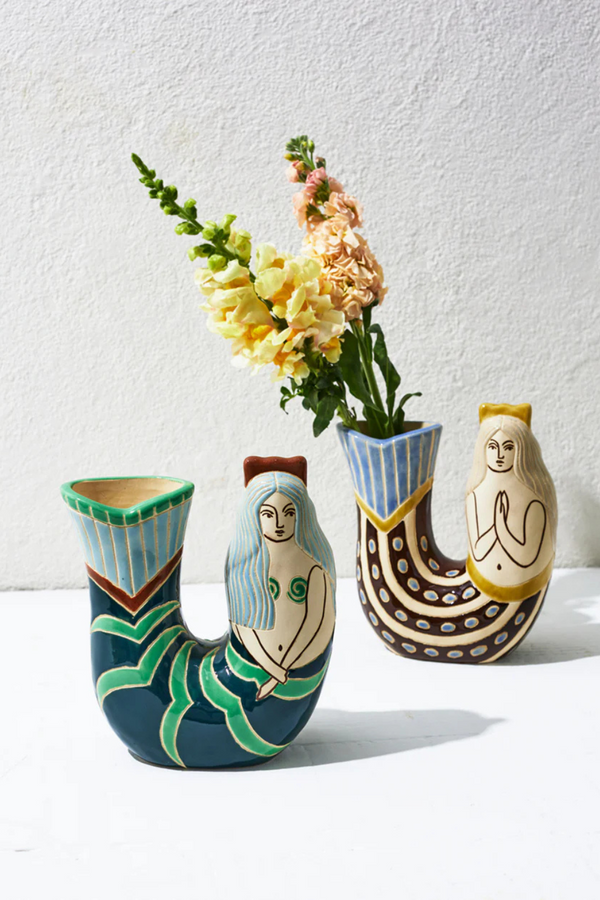 Green Mermaid Vase
