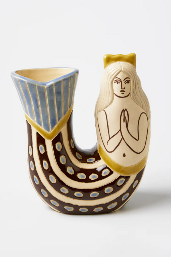 Brown Mermaid Vase
