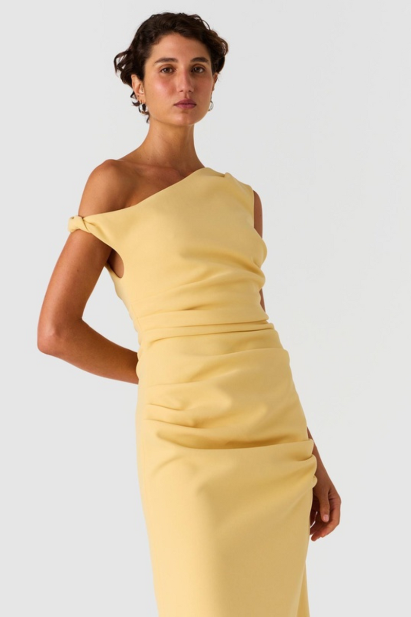 Alaska Bonded Crepe Midi Dress