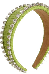 Raffia Headband - Lime Green