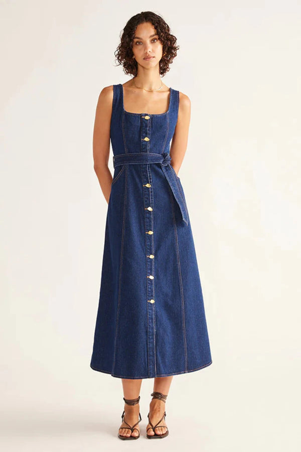 Delphine Denim Midi Dress