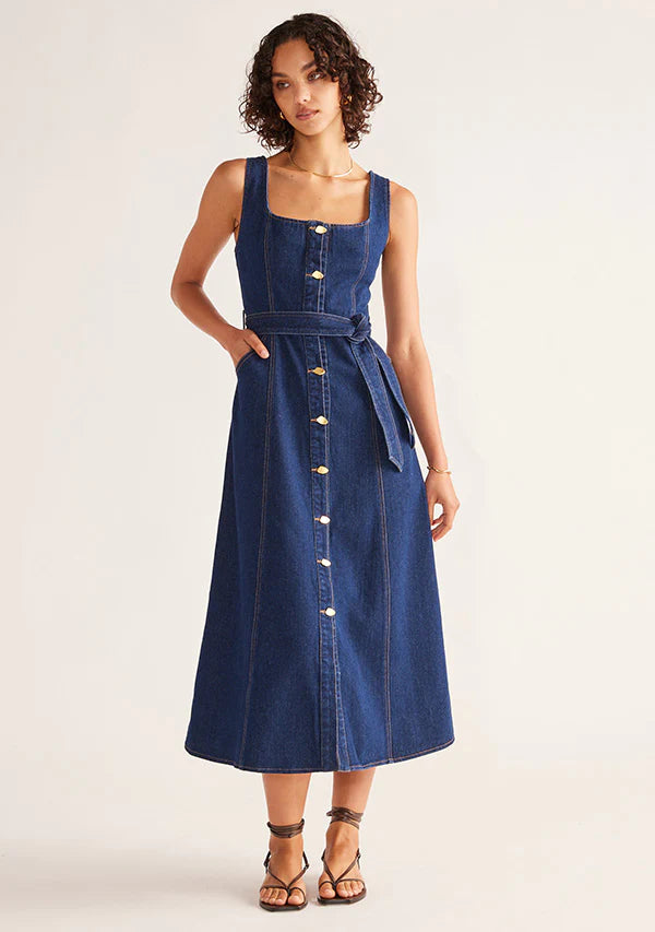 Delphine Denim Midi Dress