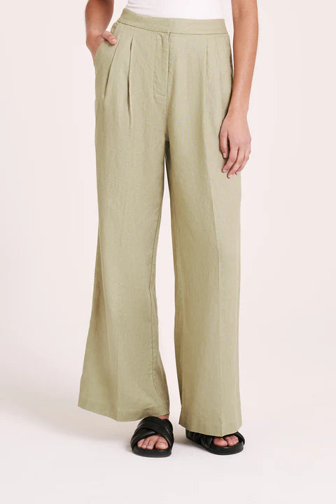Thilda Linen Pant - Sage