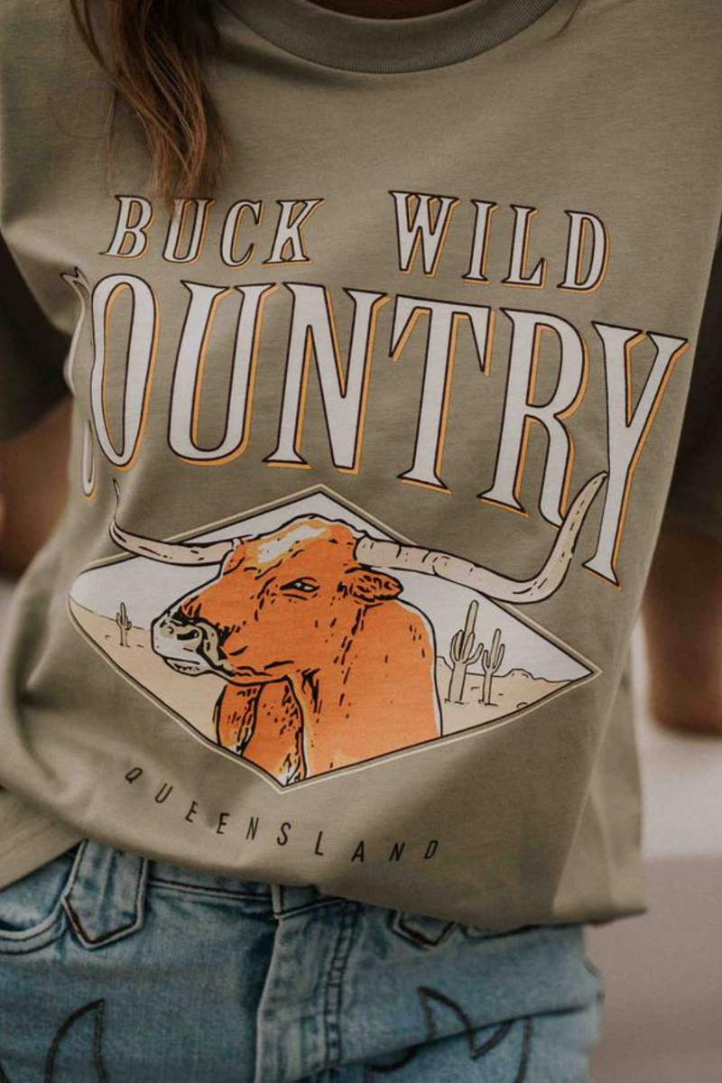 Long Horn Country T-Shirt - Pistachio