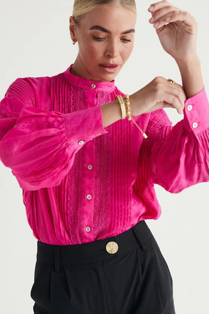 Anastasia Blouse - Cerise