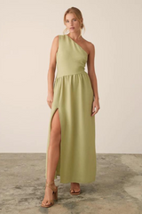 Palazzo Midi Dress - Pistachio