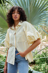 Zoya Shirt- lemon Stripe
