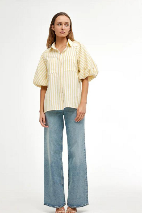 Zoya Shirt- lemon Stripe