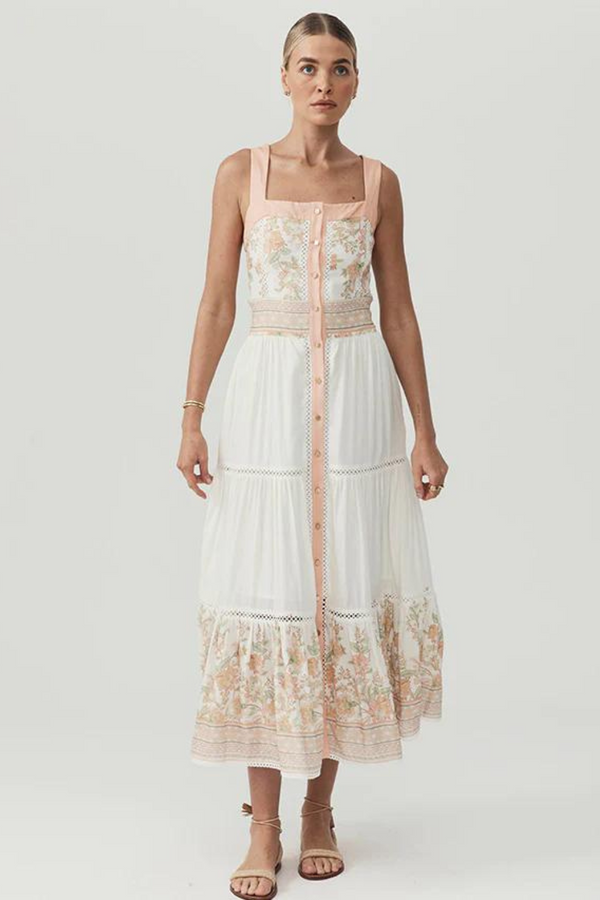 Joanna Maxi Dress - Floral Border Print