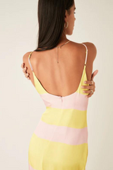 SALE - Saint Martin Midi Dress - Pink/Lime