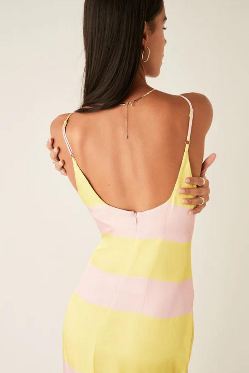 Saint Martin Midi Dress - Pink/Lime