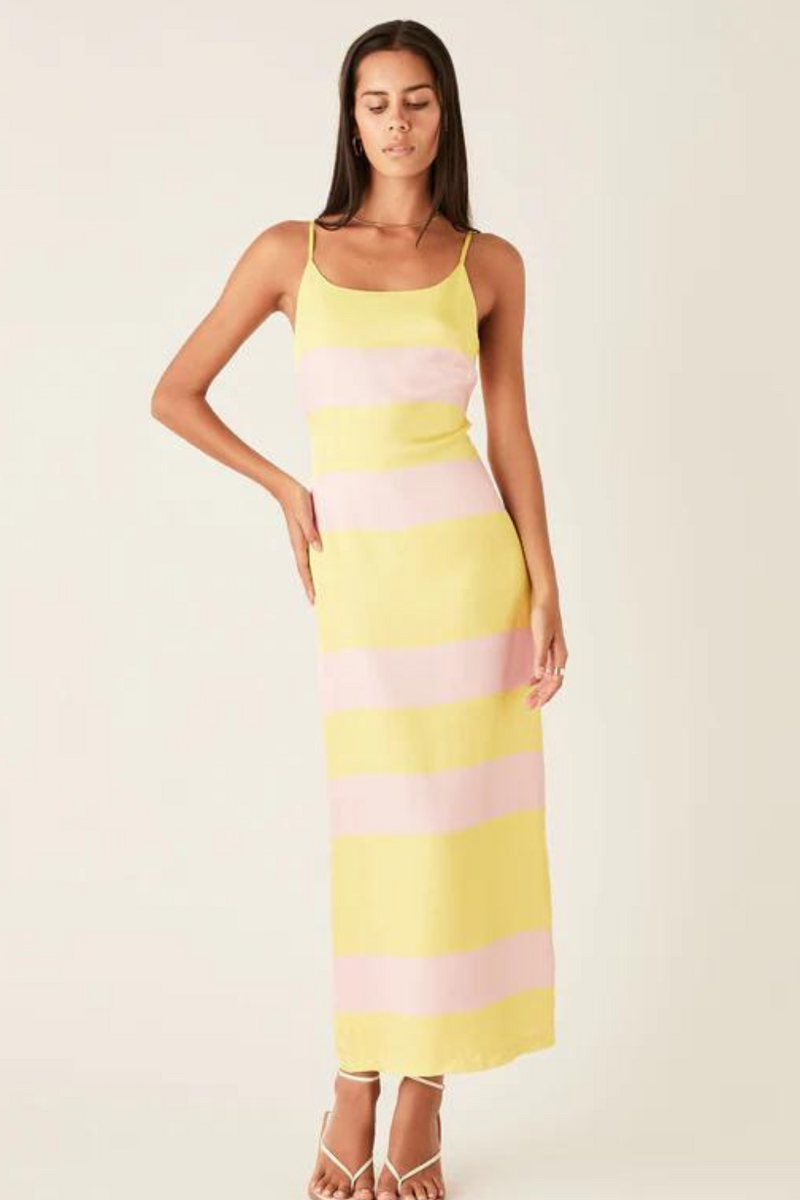 Saint Martin Midi Dress - Pink/Lime