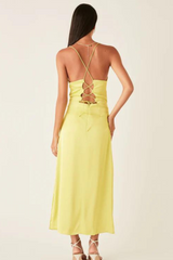 Balmy Midi Dress - Lime