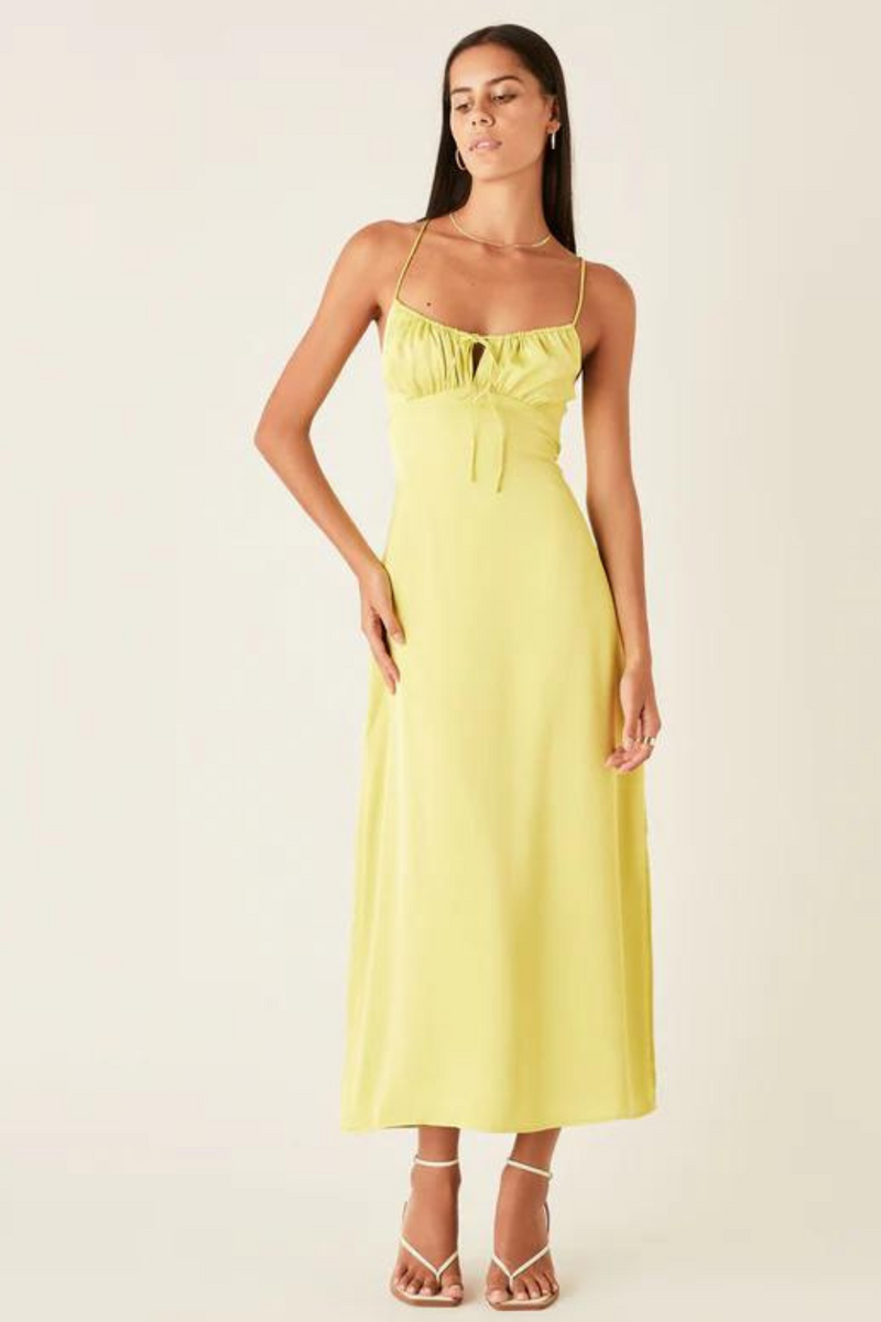 Balmy Midi Dress - Lime