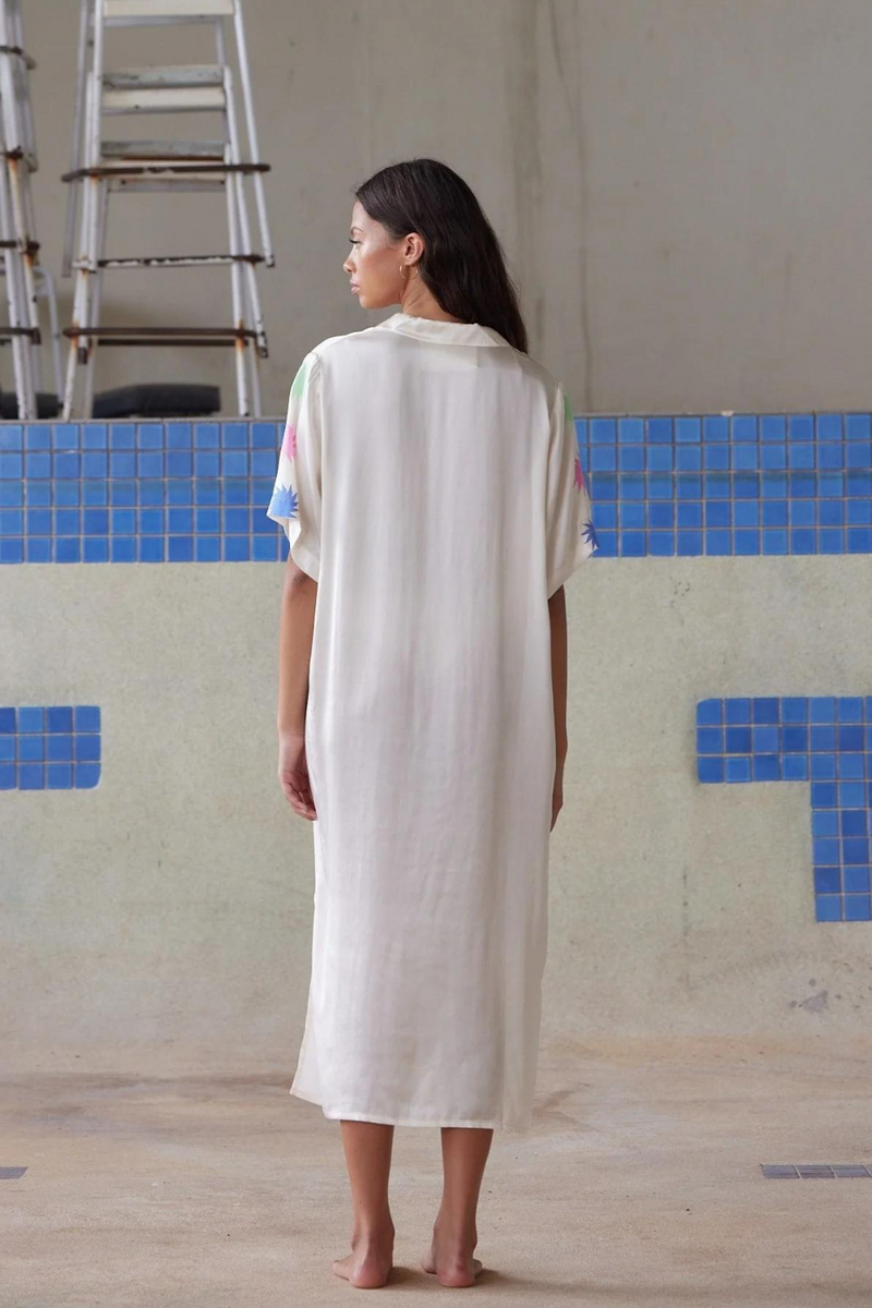 Bea Dress - Ecru Multi