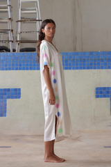 Bea Dress - Ecru Multi