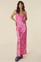 Islamorada Bias Strappy Maxi Dress - Canyon Rose