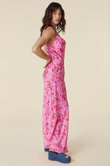 Islamorada Bias Strappy Maxi Dress - Canyon Rose