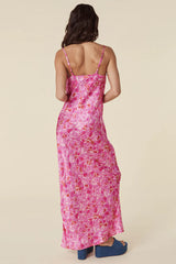 Islamorada Bias Strappy Maxi Dress - Canyon Rose
