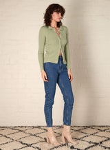 Rowie Button Sweater - Pistachio
