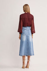 Abloom Blouse - Wine