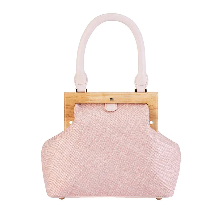 Piper Straw Handle Bag - Pink