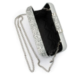 Rosie Glitter Clutch - Silver