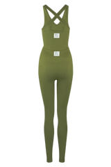 V-Neck CrissCross Tank - Leaf Green
