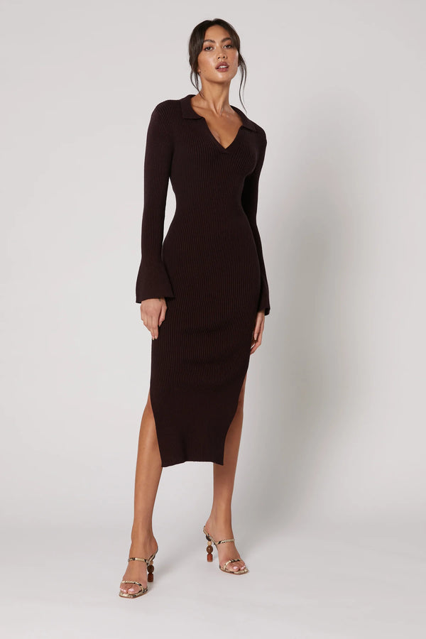 Jasper Midi Dress - Wine