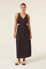 Harlow Cupro Maxi Dress - Coal