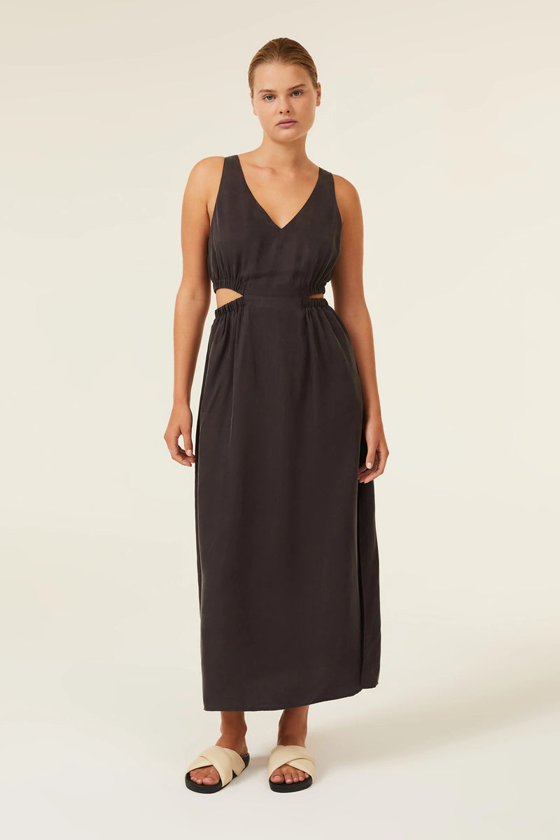Harlow Cupro Maxi Dress - Coal