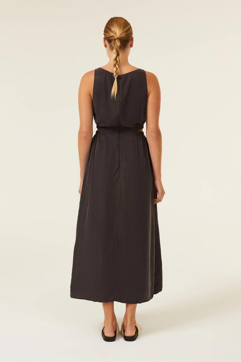 Harlow Cupro Maxi Dress - Coal