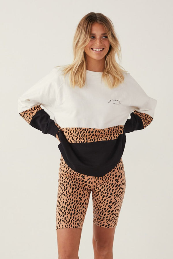 Cartel and Willow Tilly Sweater - Toffee Leopard
