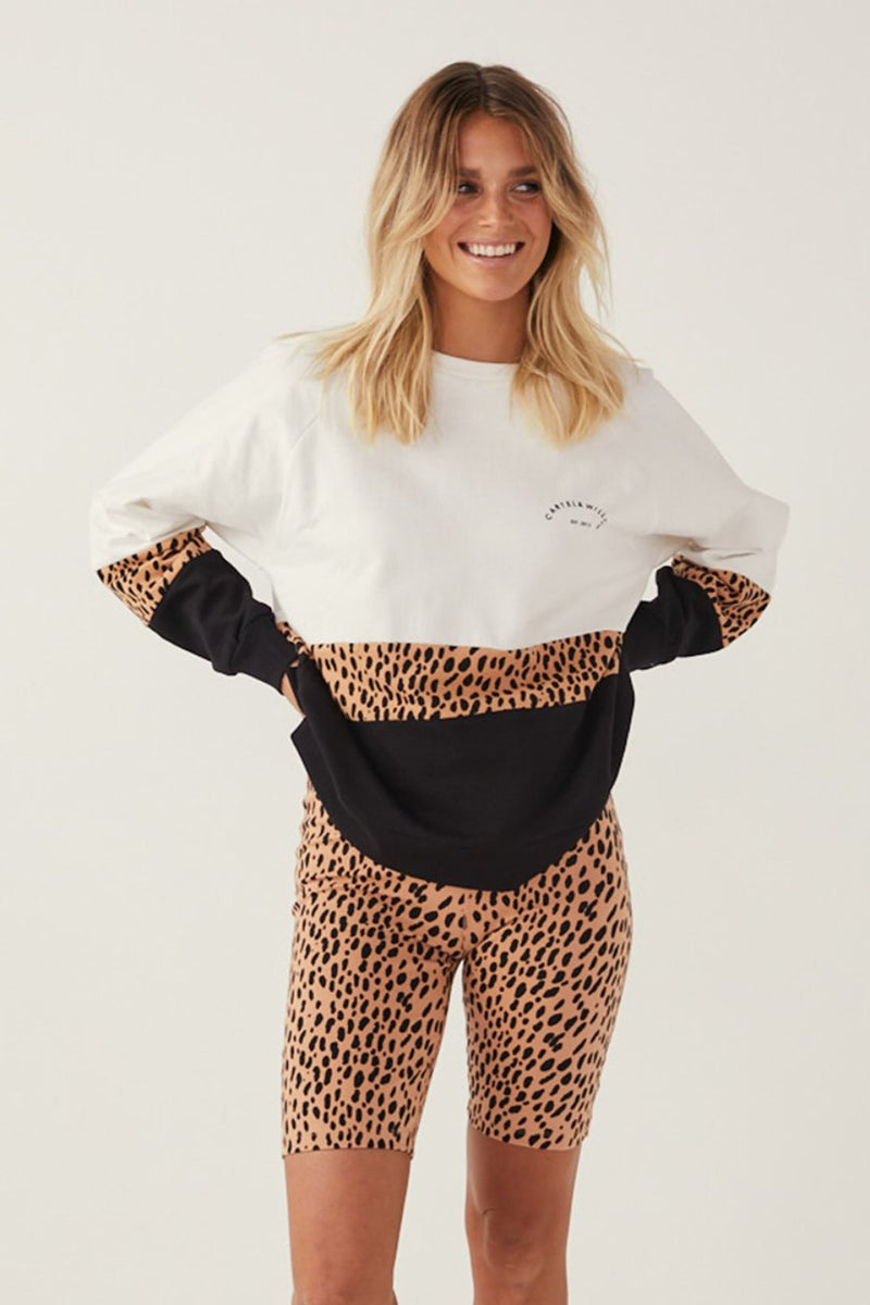 Cartel and Willow Tilly Sweater - Toffee Leopard