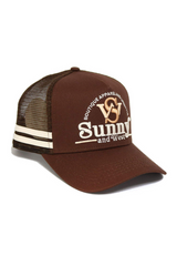 Sunny and West Retro Trucker Cap - Chocolate